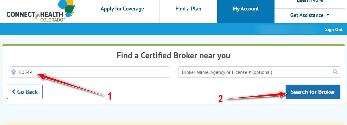 Assigning Colorado health insurance broker with Connect for Health
