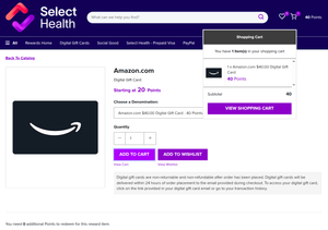Select Health redeem rewards